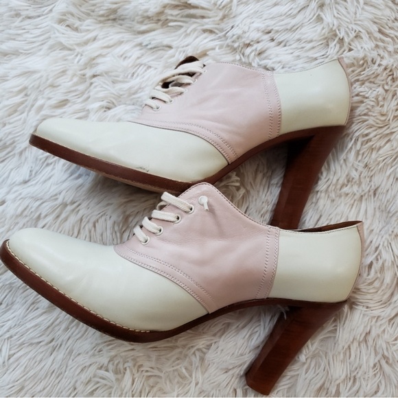 RALPH LAUREN COLLECTION 2005 derby lace tie heels, made in Italy, size 10 - Picture 2 of 16